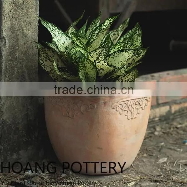 Sunflower Red Clay Pot Outdoor Decor - Terracotta Planters