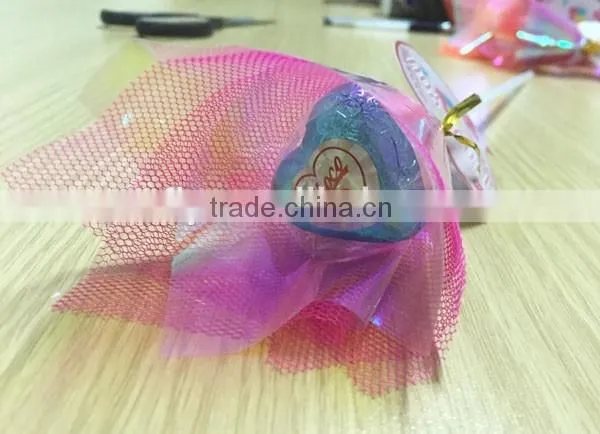 HALAL valentine heart rose shape chocolate candy bouquet