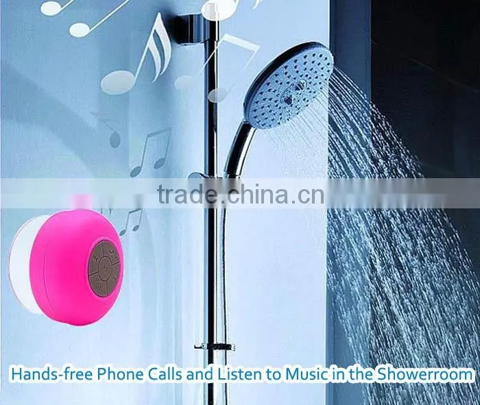 Water Resistant Mini Portable Shower Bluetooth Speaker with Sucker for Mobile Phone