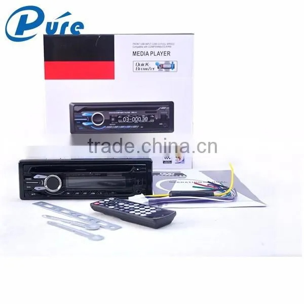 High Quality universal 1din cheap car dvd player fixed panel car radio system dvd player with usb sd fm radio
