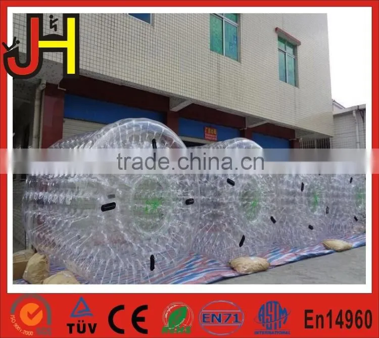 Outside 2.4m Transparent Inflatable Water Roller For Sale