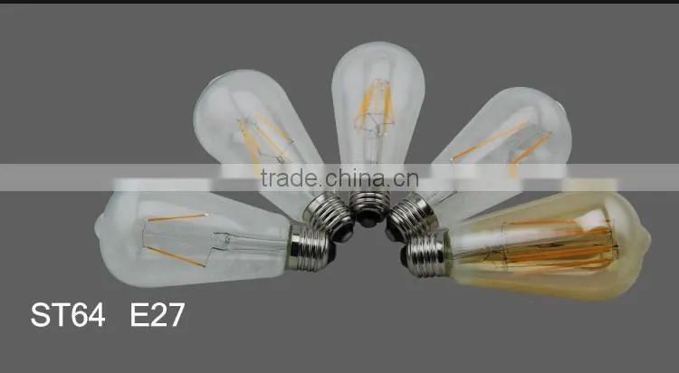 Edison Style Led Filament Bulb 2W 4W 6W 8W E27 Led Filament Lamp With 2 Years Warranty