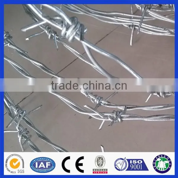 Anping Deming Factory Hot Sales Hot Dipped Galvanized Barbed Wire For Farm Or Pasture Boundary