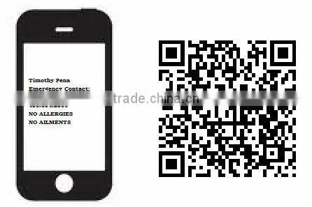 Silicone Engravable unique qr bracelet with tin box