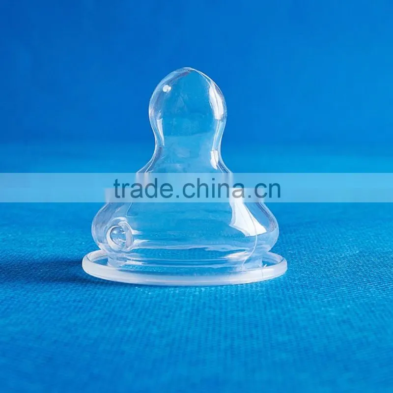 New Design Food Grade Silicone Baby Milk Bottle Nipple Wide Caliber Nipple