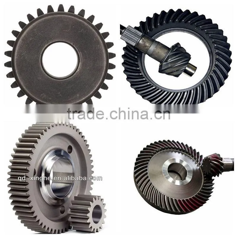 Industrial forged metal spur gear wheel