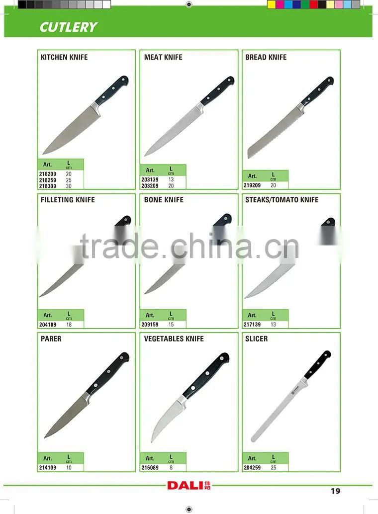 high quality best kitchen knife / titanium kitchen knife set / bone cutting kitchen knife