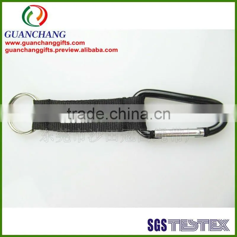 small quantity carabiner starp with metal hook for key