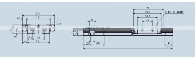 China New Design Popular Linear Slide Miniture Guide Rail -TRN15H
