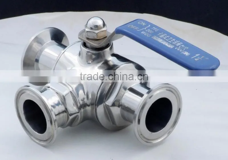 Sanitary Three Ways Ball Valve(Electric and pneumatic)