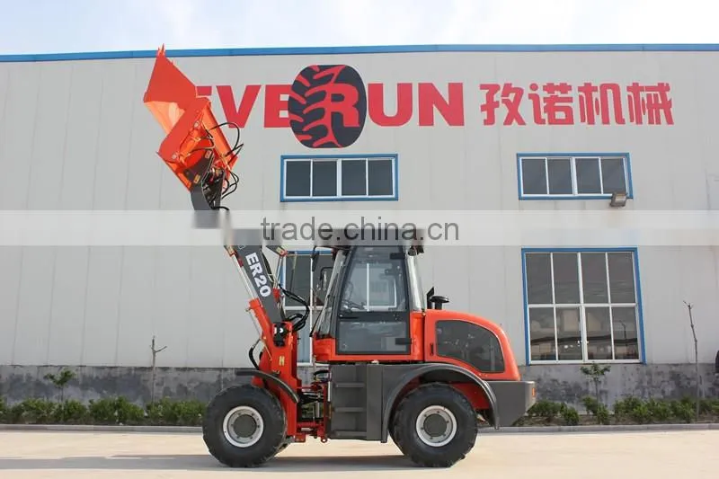 Everun Er08 4dw Mini Wheel Loader with Cutter Head/360 New Wooden Forks