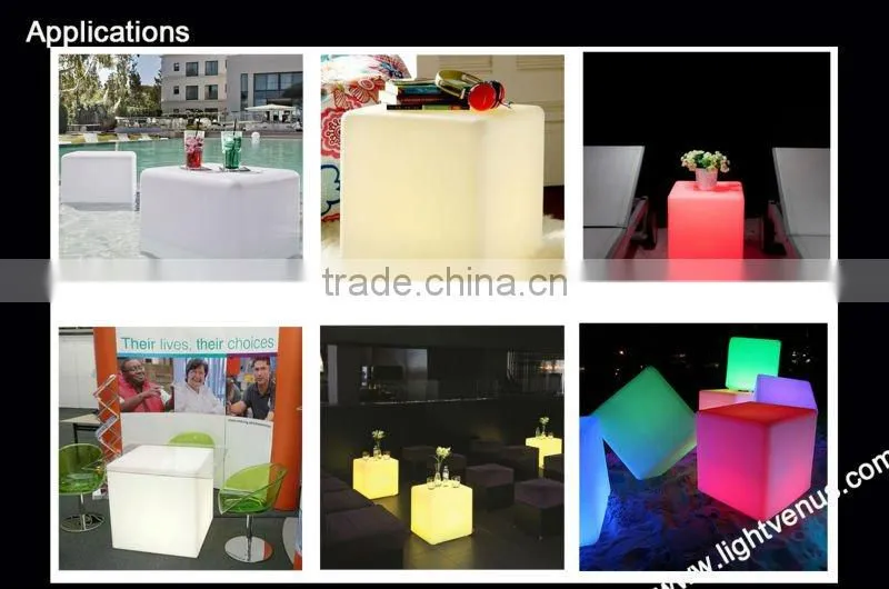 RGB led cube seat/led cube chair cube furniture for indoor and outdoor use
