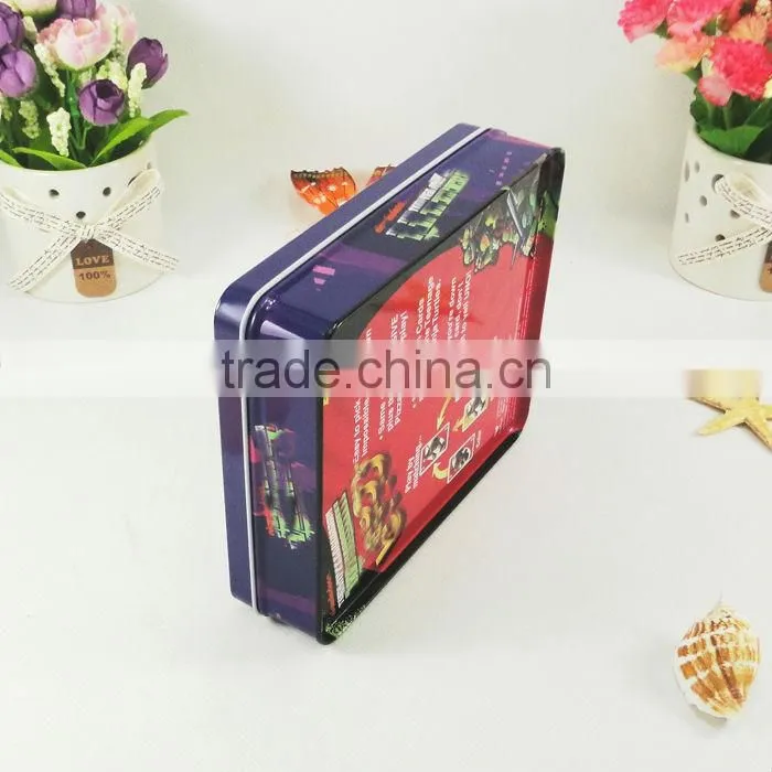 rectangular metal storage tin