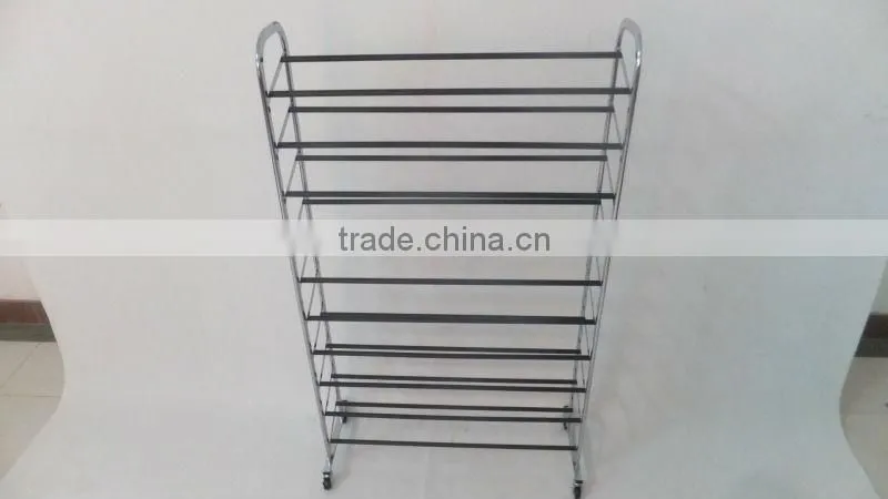 50 pair rolling shoes racking, shoes storage for 50 pairs