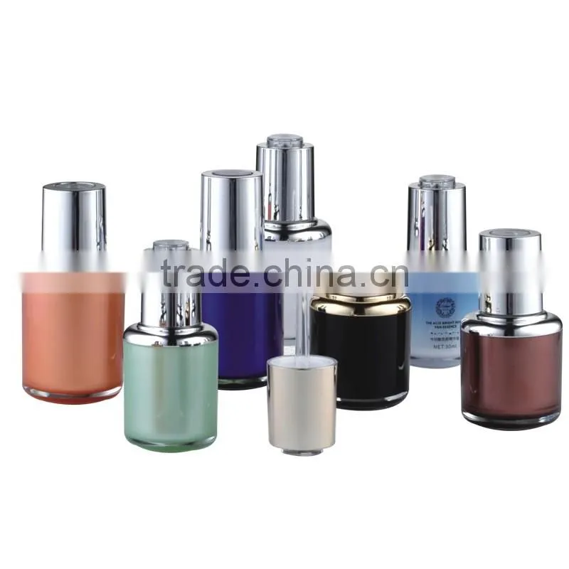 Cosmetic essence acrylic dropper bottles with dropper