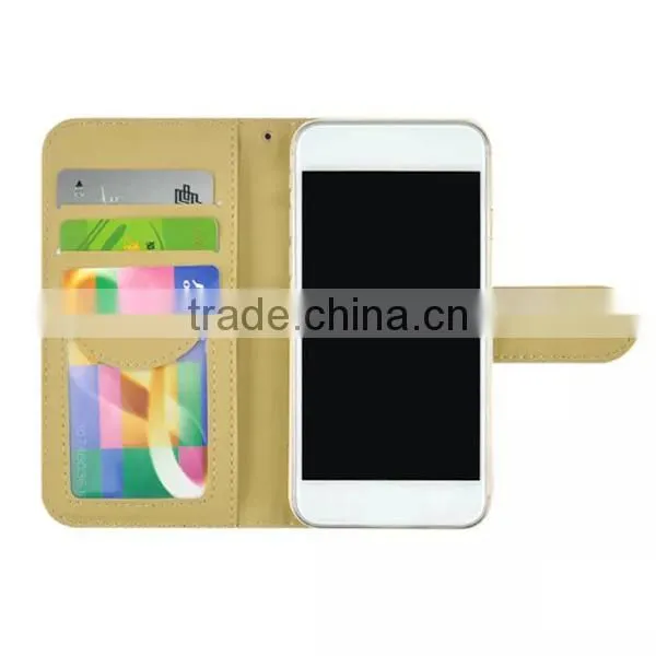 Alibaba fashion wallet mobile phone case,genuine leather flip case for iPhone6