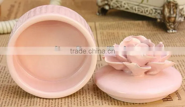 porcelain 3d flower wedding favors and gifts trinket box
