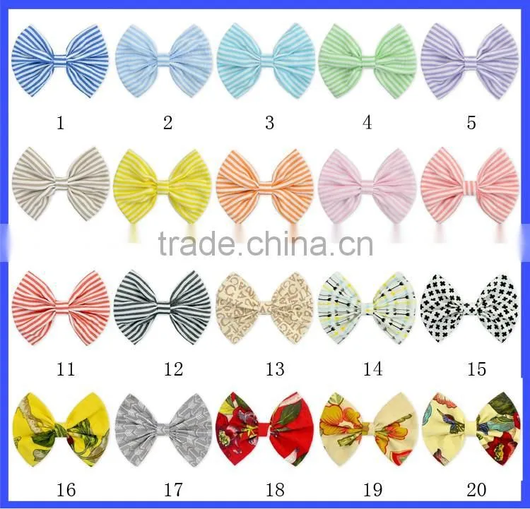 sweet little girls hair accessories orange grid hair bow for kids