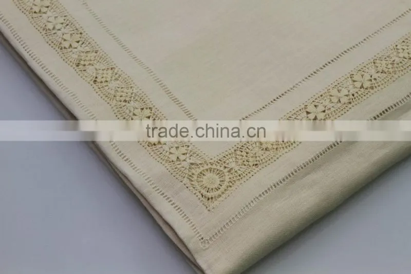 100% cotton plain hemstitched table napkins, set of 6