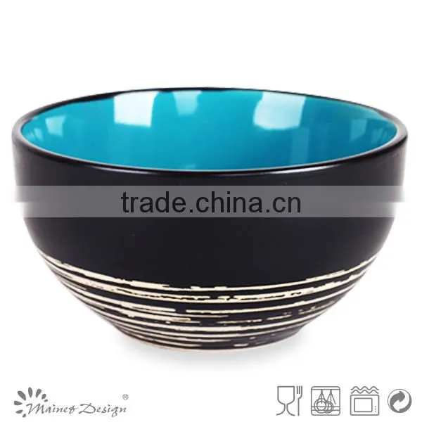 2015 new design Ceramic stoneware silk screen printing bowl antique style