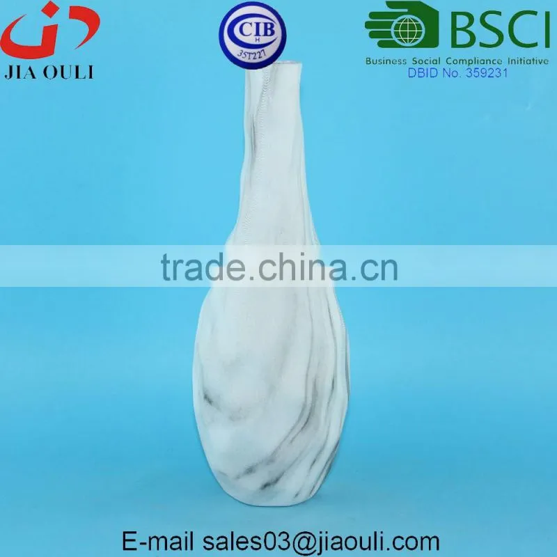 BSCI Audit Factory Marble color Ceramic Vase for home decor