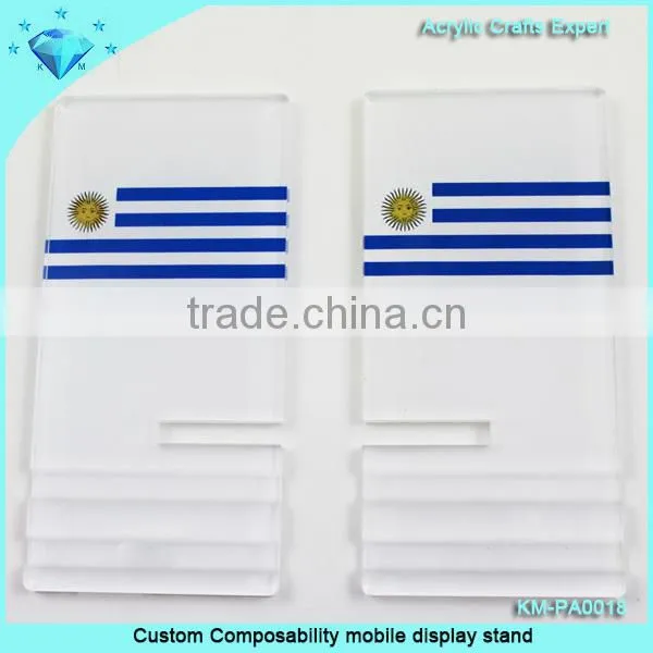 Custom 3 sides rotating display stand acrylic Brochure display stand