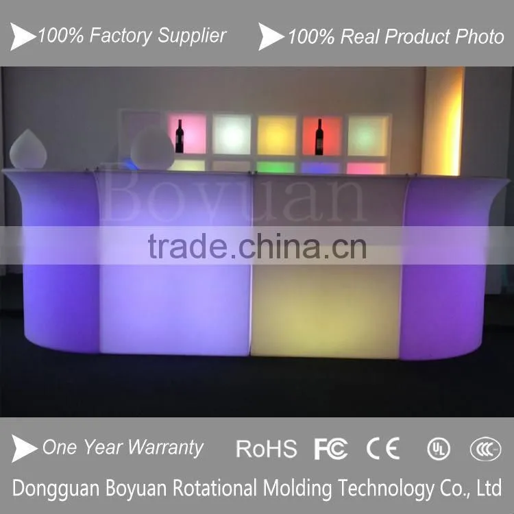 Rotational molding plastic LED bar reception counter, led bar desk