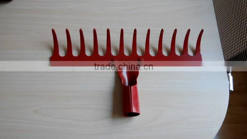 R106 Steel Material Red Paint Sprayed Farming Tools&Garden Tools Rake