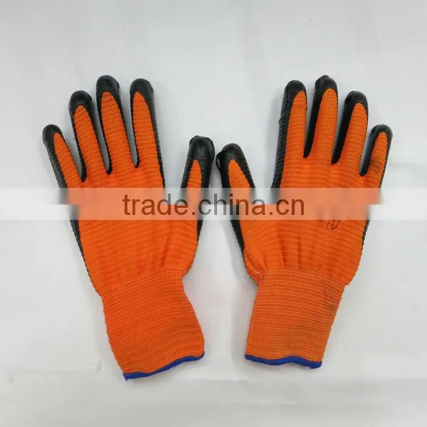 13G Nitrile Coated Nylon Gloves With Zebra-stripe