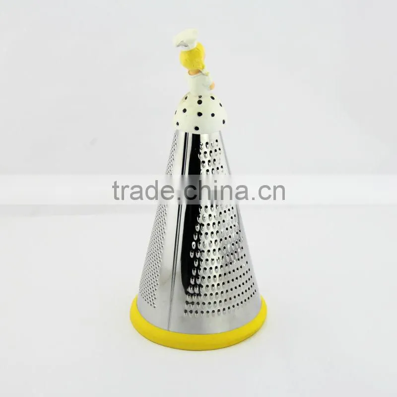 Cute design kitchen decoration handmake resin handle electric coconut grater