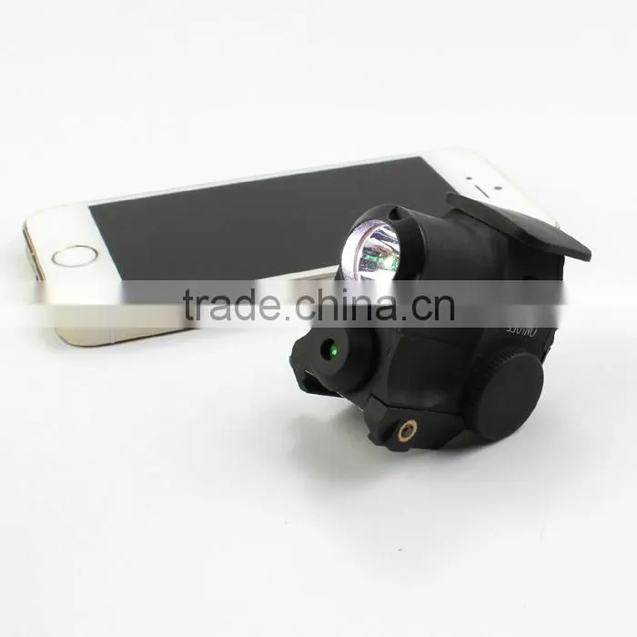 Super compact tactical subzero working green laser sight with 180 lumens CREE Q5 led laser flashlight