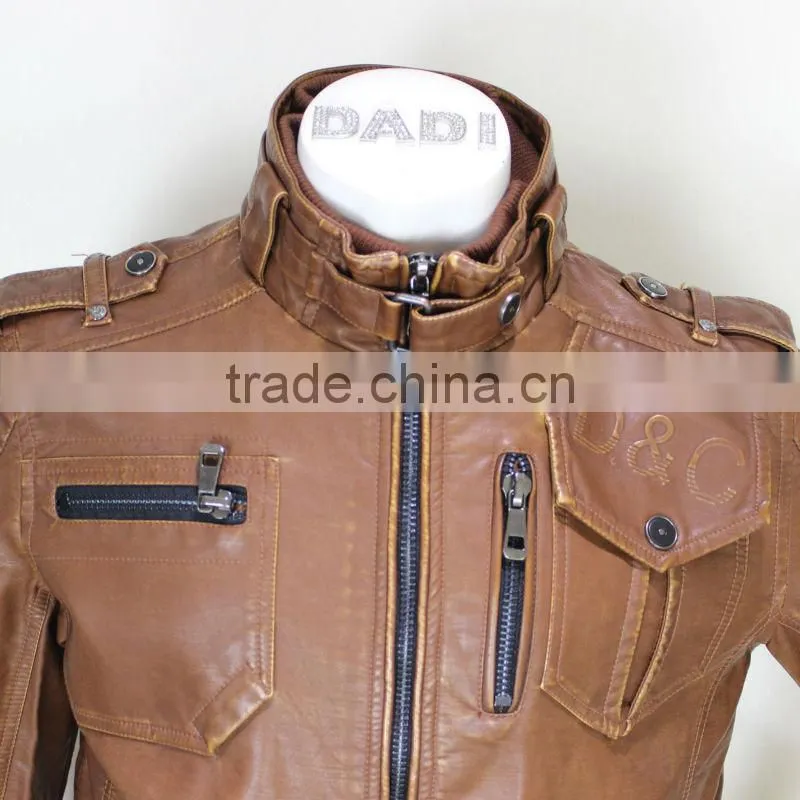 Mens Fashion PU Leather Jackets 2014