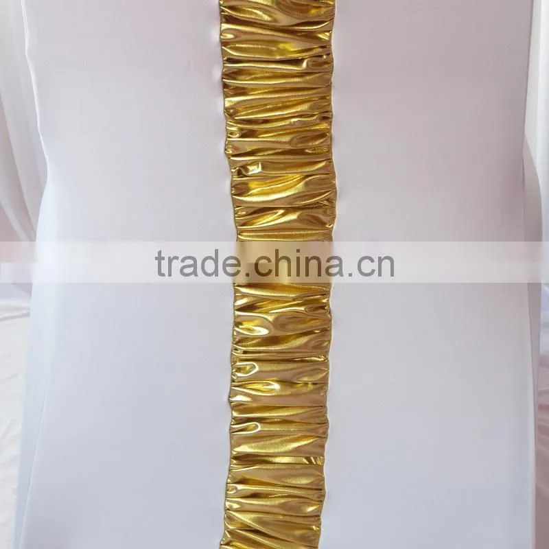 Spandex Chair Cover - Elegance Lycra Chair Cover With Metalic Pleat For Wedding Events