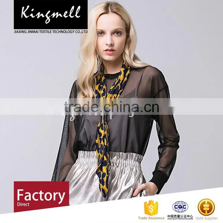 Custom-made design digital printing colorful silk twilly scarf