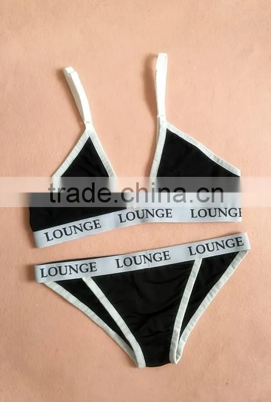 2016 latest new design sexy fashion hot sale the letter bikini women swimwear