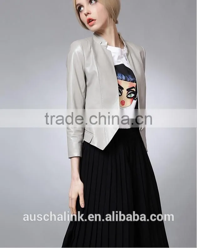 european style latest design women sexy leather jacket competitive price