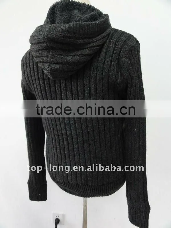 MAN SWEATER WITH HOOD CARDIGAN