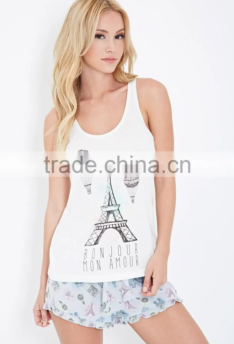 2016 loose cute thin summer homewear for lady