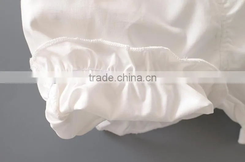 Bulk Sale!Children Clothes Pure White Wild Ruffle Shorts Bowknot Decoration Two Trousers Pockets Wholesale