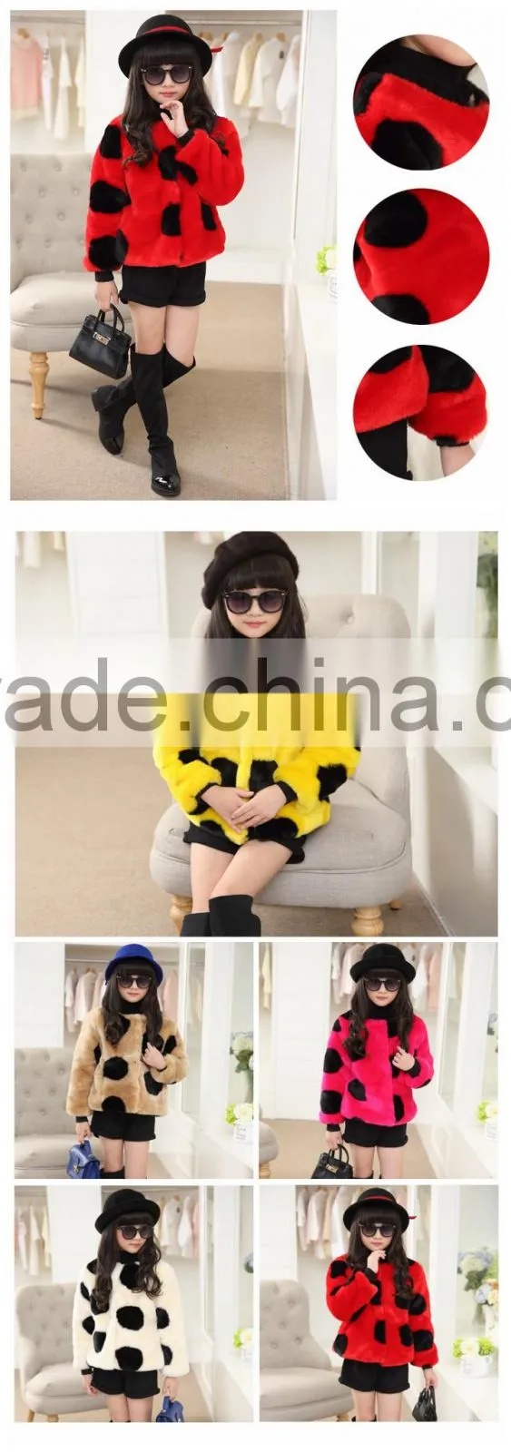 Fashion Kids clothes winter fur coat for girls baby jackets parka elegant clothing outerwear luxury faux fur