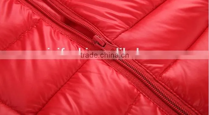 custom made children casual long duck down jacket/design kids girls lightweight feather filled down wear