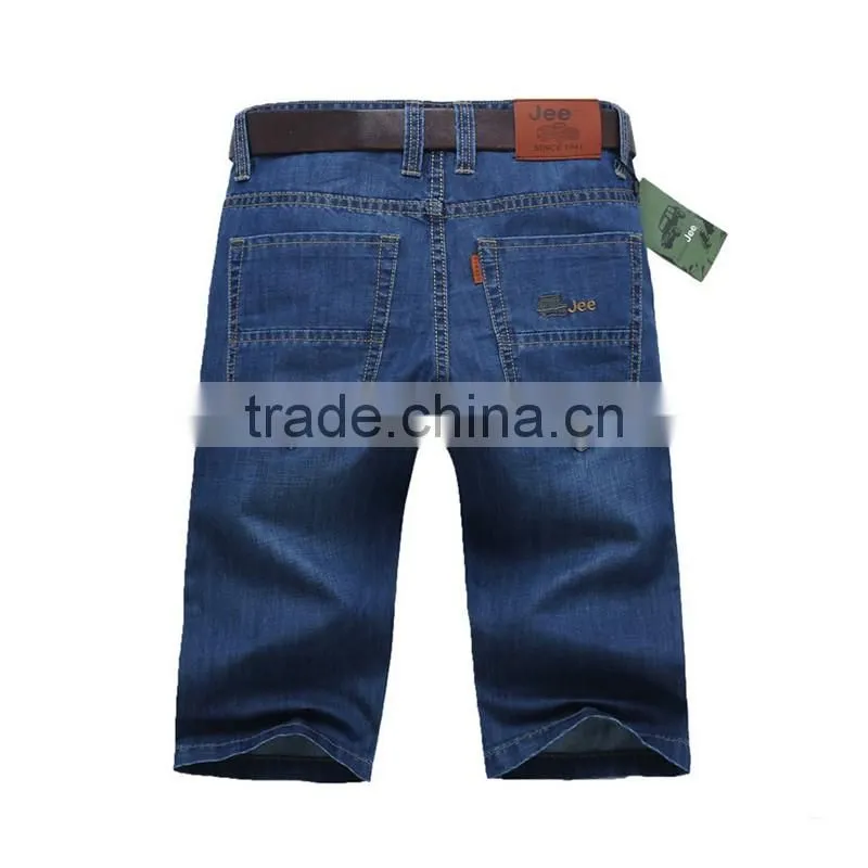 2016 Hot Style Men Short Denim Jjeans Blue Shorts Half Pants