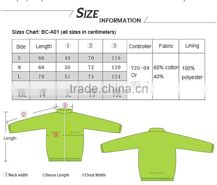 USB rechargeable flashing safety cycling sports long sleeve jacket