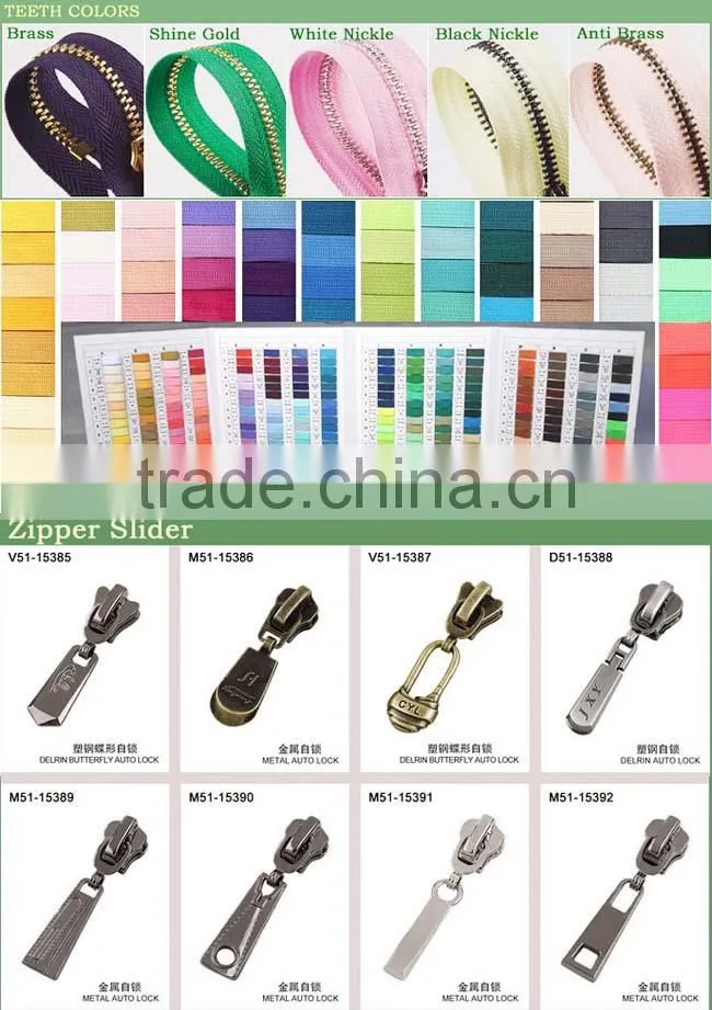 hi-ana zipper1 SEDEX Factory Cheaper gold metal zipper