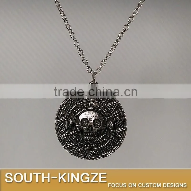 Carribean Sea Marine Style Metal Antique Silver Pendant