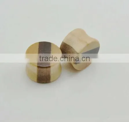 wooden ear plug /ear expander/ear flesh tunnel body jewelry WD014
