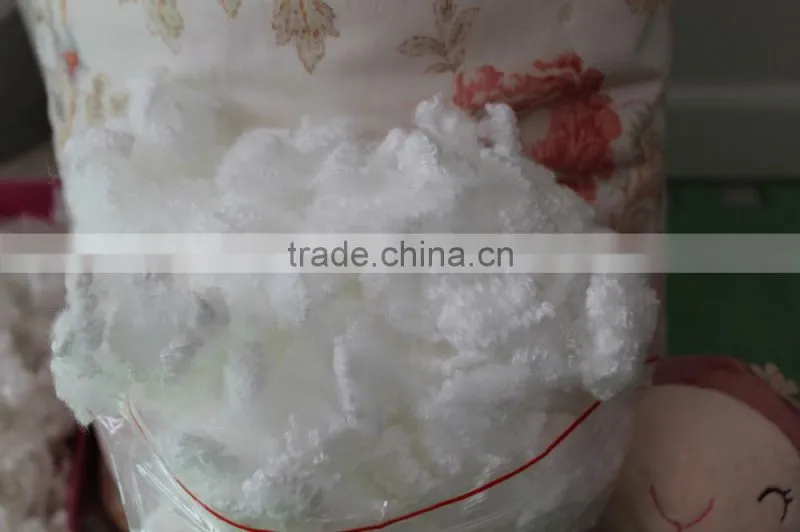 China wholesale dope dyed polyester staple fiber ,recycled polyester staple fiber filling HCS 7d ,15d padding use