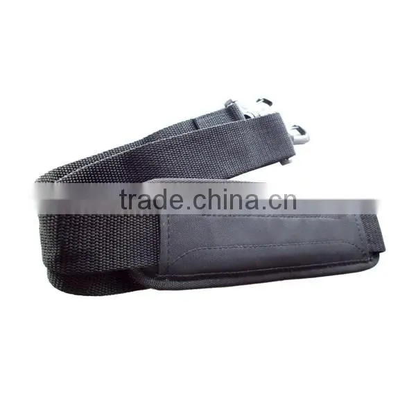 Custom shoulder strap with embroidered pad