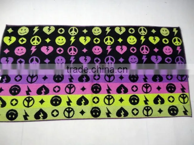 Cotton customized zipper pouch fitness towel
