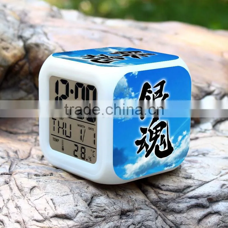 (Hot Anime) Led clock Gin Tama Alarm clock,LED digital clock, low price led digital clock display
